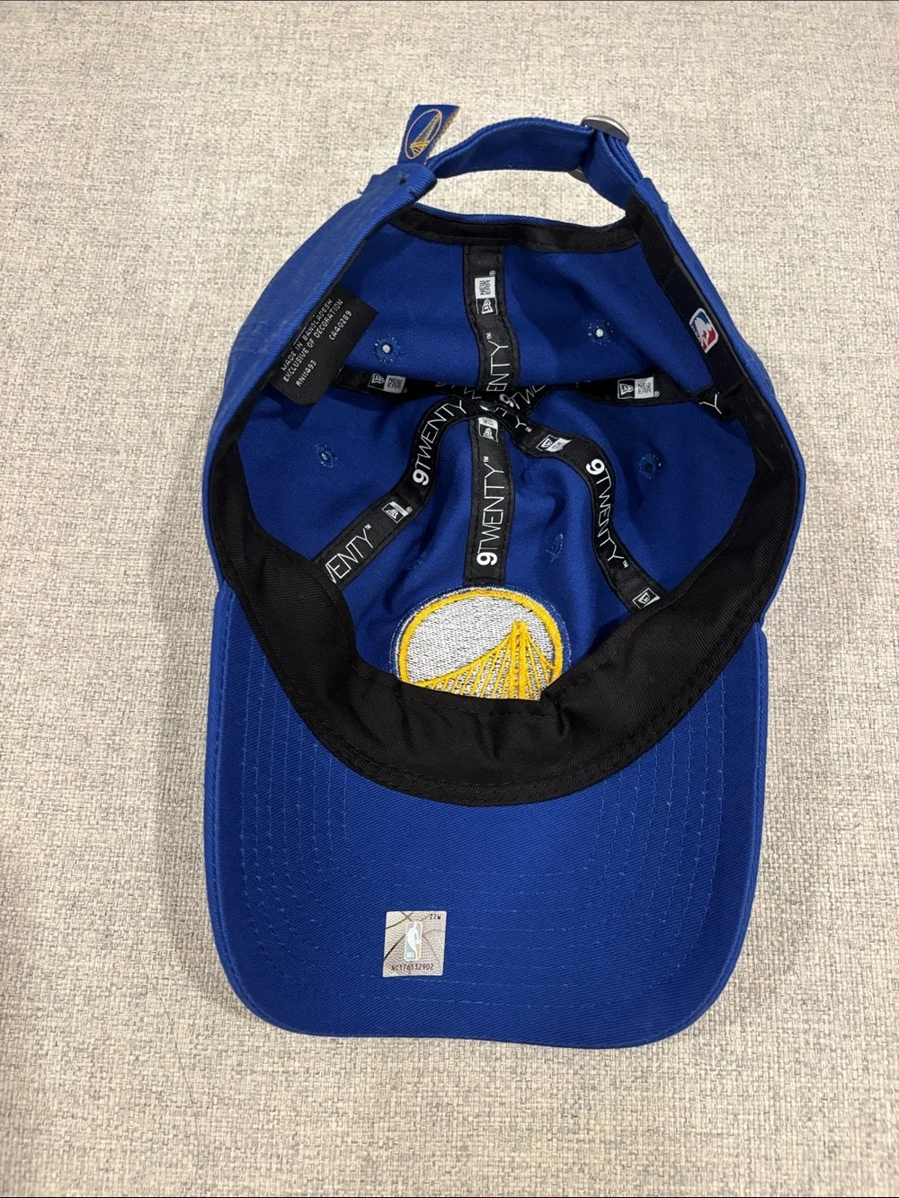 New Era Royal Blue and Yellow Golden State Warriors Baseball Cap
